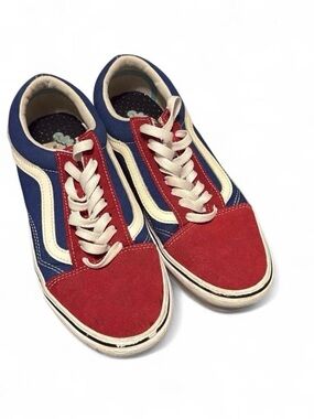 Vans Red, Blue & White Old Skool Sneakers
